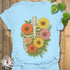 Gerbera Bones T-Shirt Light Blue / S T-Shirt