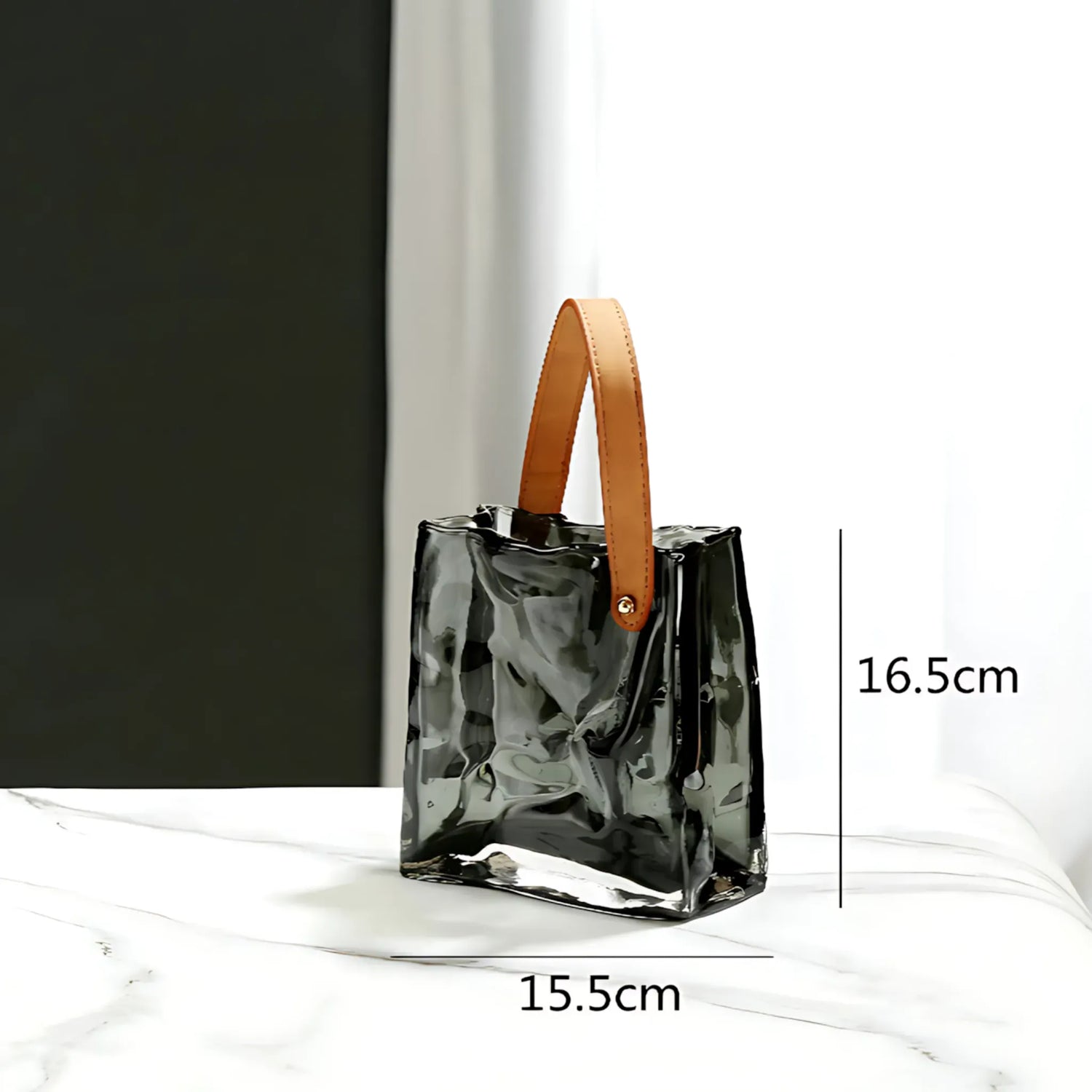 Glass Flower Tote Bag Vase A-S Flower Vase