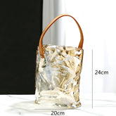 Glass Flower Tote Bag Vase B-L Flower Vase