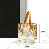 Glass Flower Tote Bag Vase B-M Flower Vase