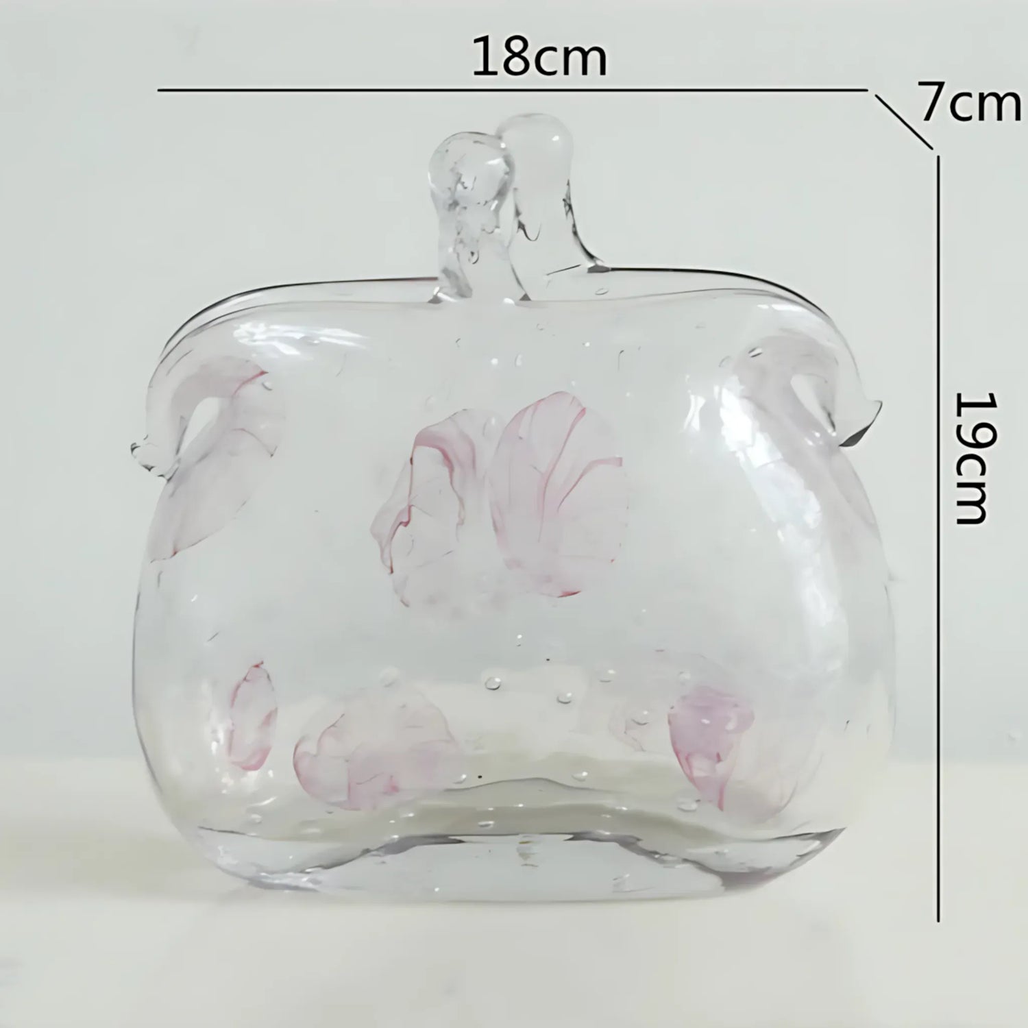 Glass Flower Tote Bag Vase C-L Flower Vase
