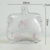 Glass Flower Tote Bag Vase C-L Flower Vase