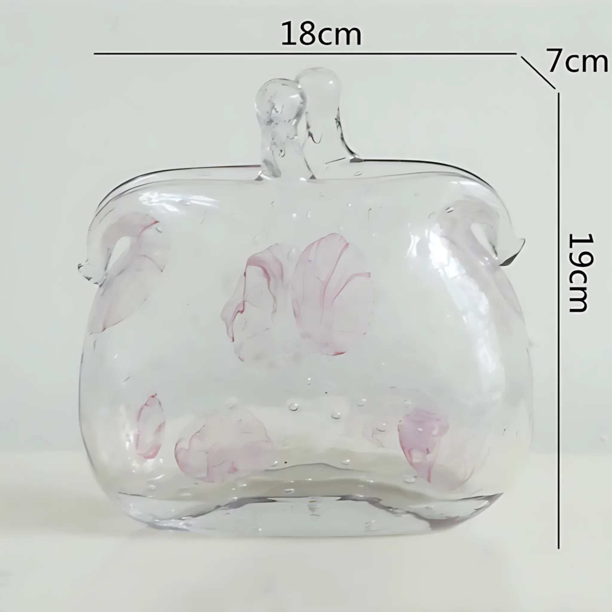 Glass Flower Tote Bag Vase C-L Flower Vase