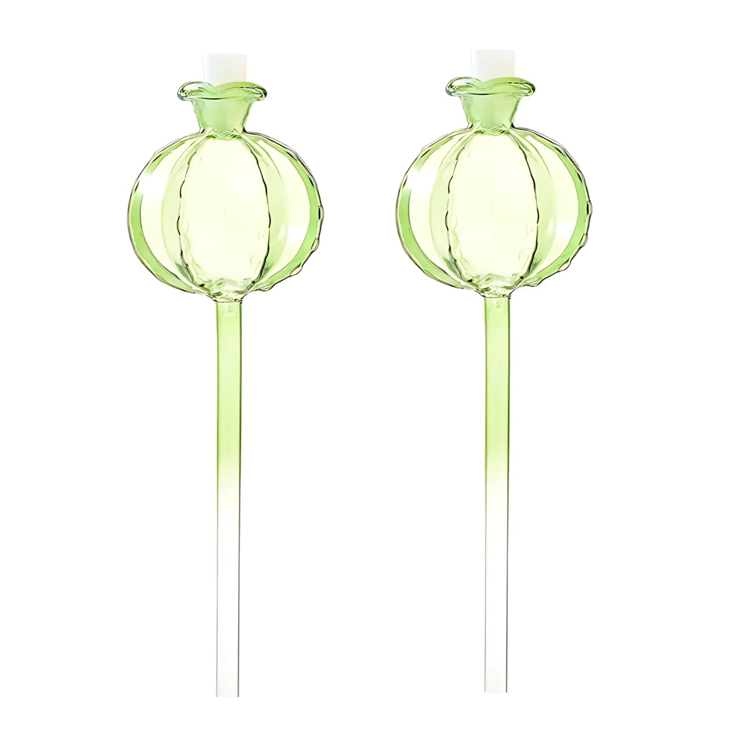 Glass Plant Watering Bulbs - Automatic Drip Irrigation System 2pcs 1 Self Watering Globes