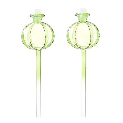Glass Plant Watering Bulbs - Automatic Drip Irrigation System 2pcs 1 Self Watering Globes