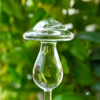 Glass Self-Watering Devices for Stylish Indoor Plants Mushroom Self Watering Globes