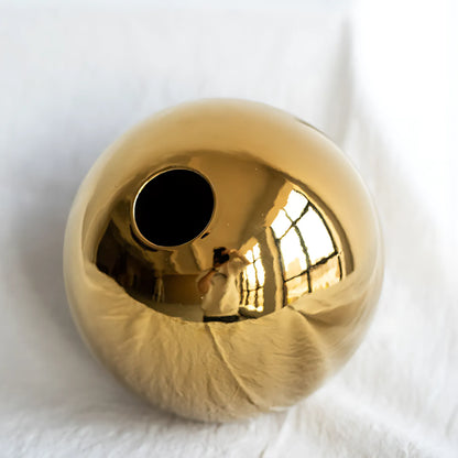 Gold Plated Ceramic Vase Flower Vase