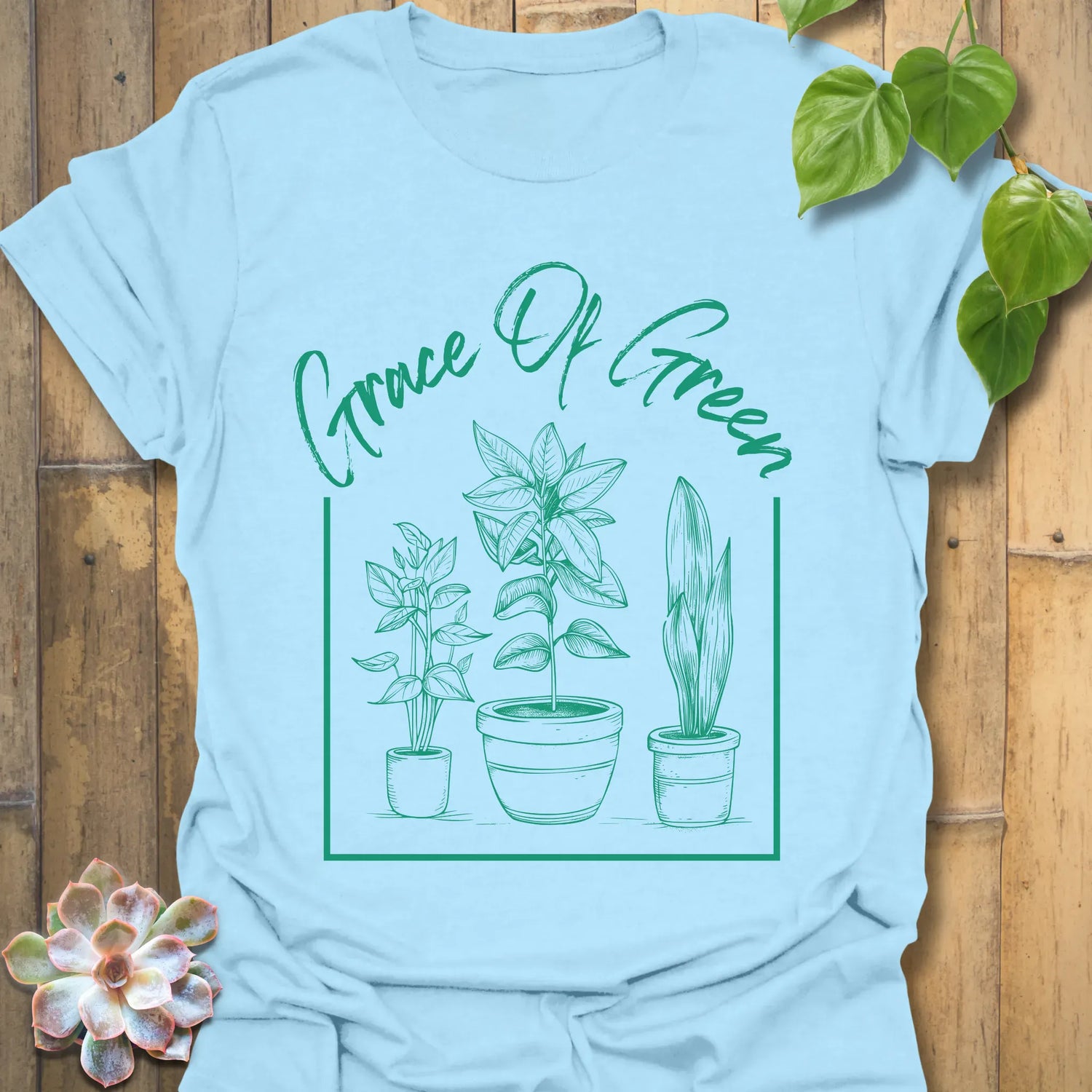 Grace Of Green T-shirt Light Blue / S T-Shirt