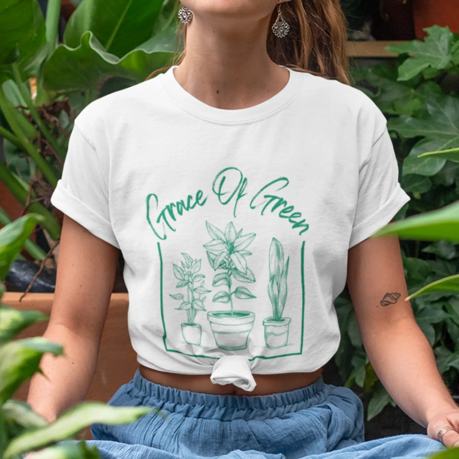 Grace Of Green T-shirt White / S T-Shirt