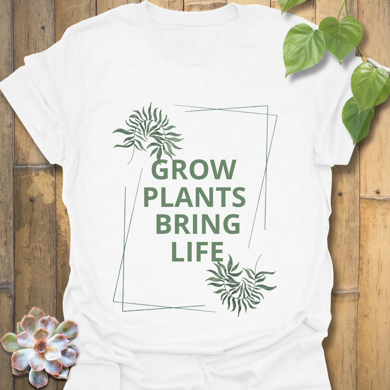 Grow Plants Bring Life T-shirt White / S T-Shirt