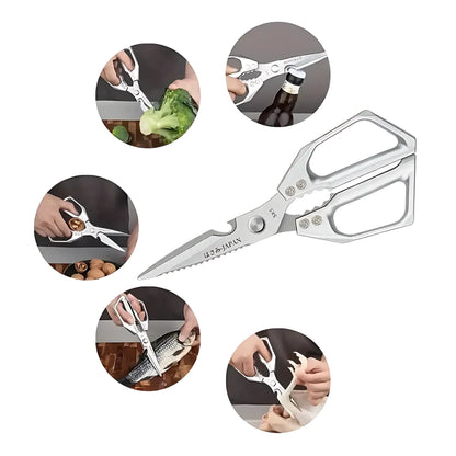 Heavy-Duty Kitchen Scissors - Stainless Steel Multi-Purpose Shears Kitchen Scissors