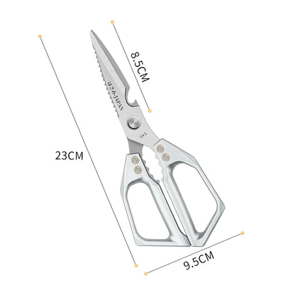 Heavy-Duty Kitchen Scissors - Stainless Steel Multi-Purpose Shears Silver / CHINA Kitchen Scissors