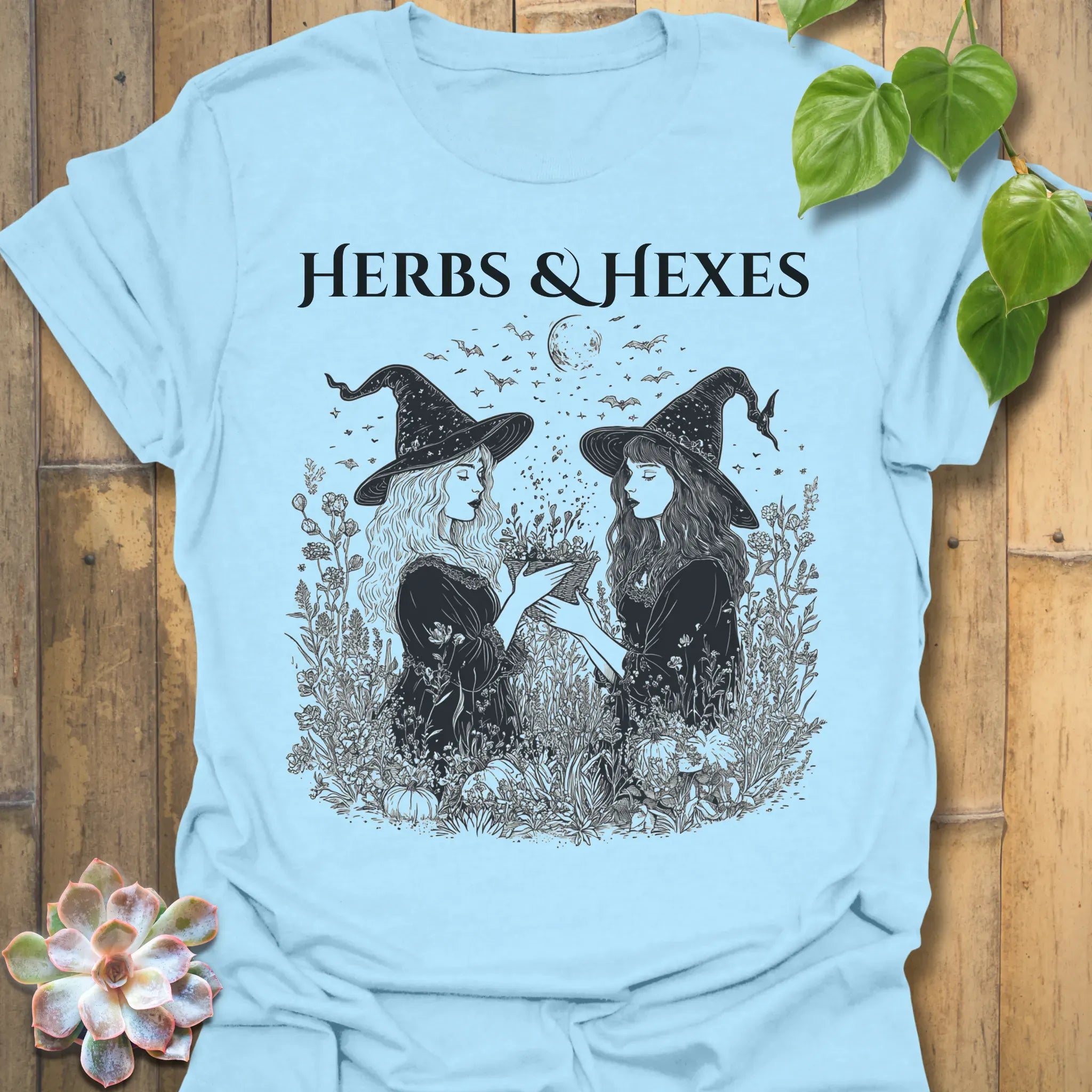 Herbs &amp; Hexes T-shirt Light Blue / S T-Shirt