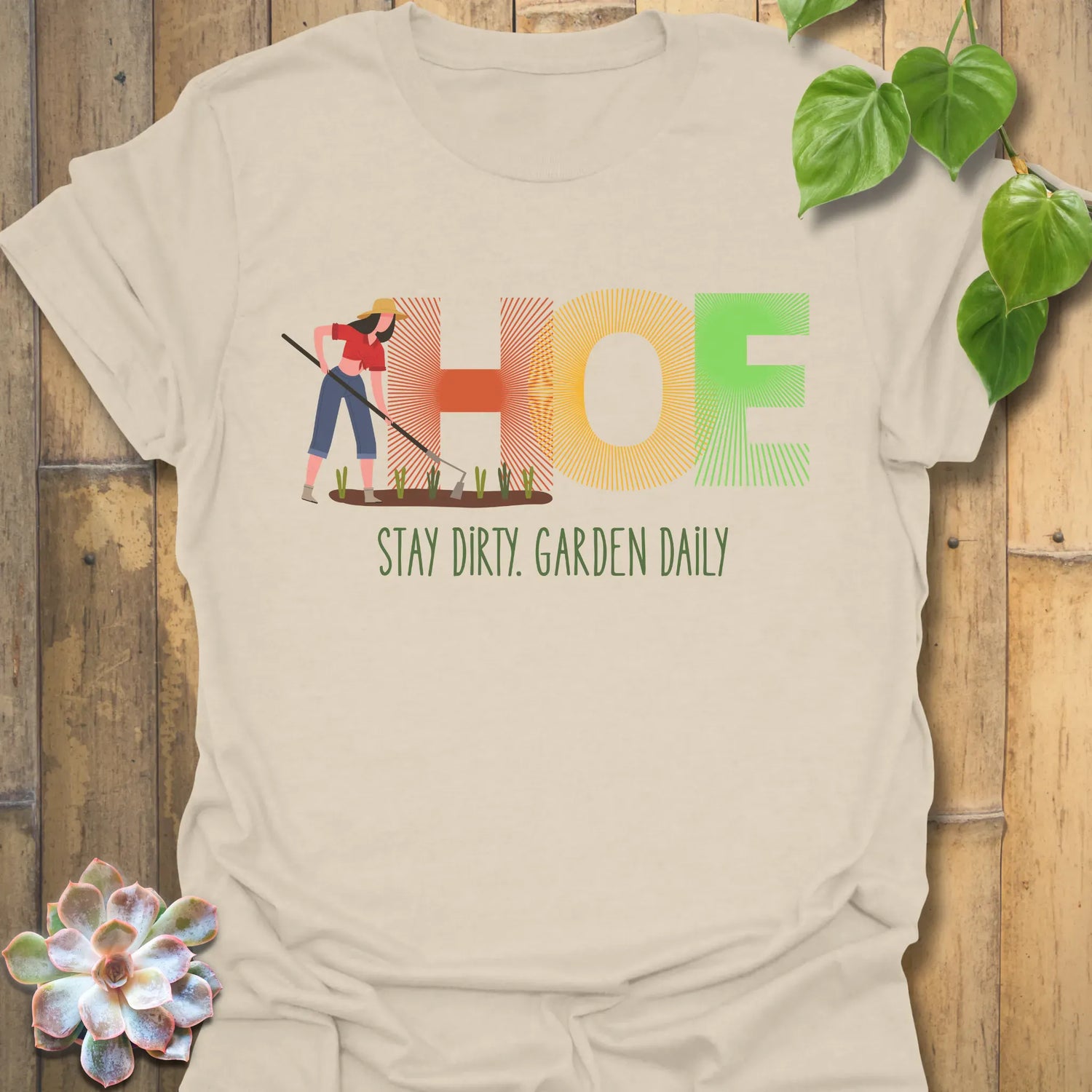 HOE, Stay Dirty T-shirt Natural / S T-Shirt