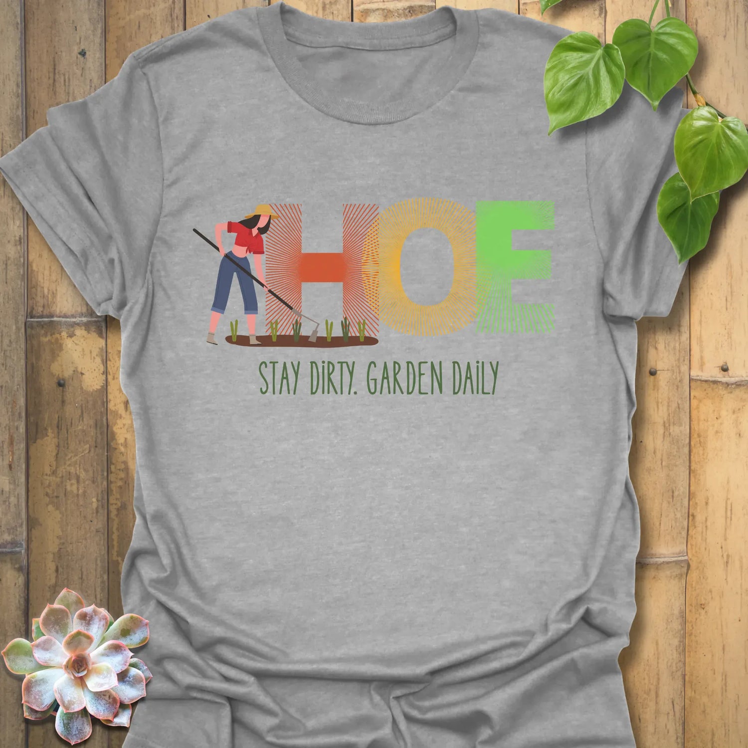 HOE, Stay Dirty T-shirt Sport Grey / S T-Shirt