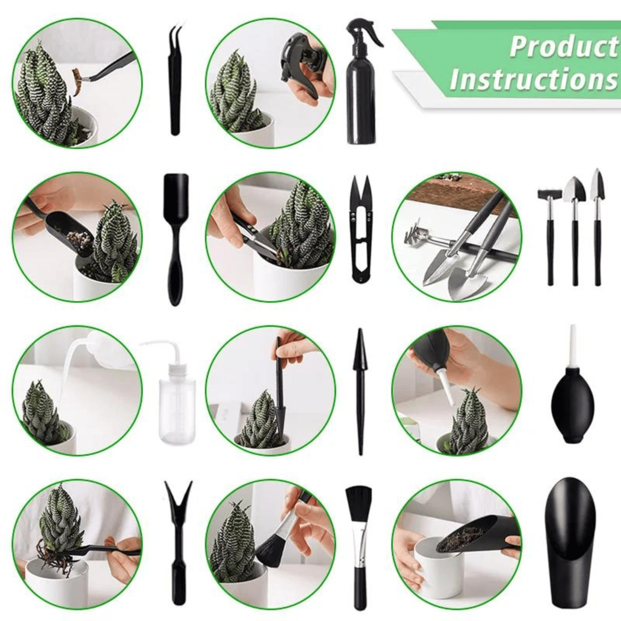 Houseplant Tools for Succulents, Bonsai and Small Houseplants, 8-14 Pieces