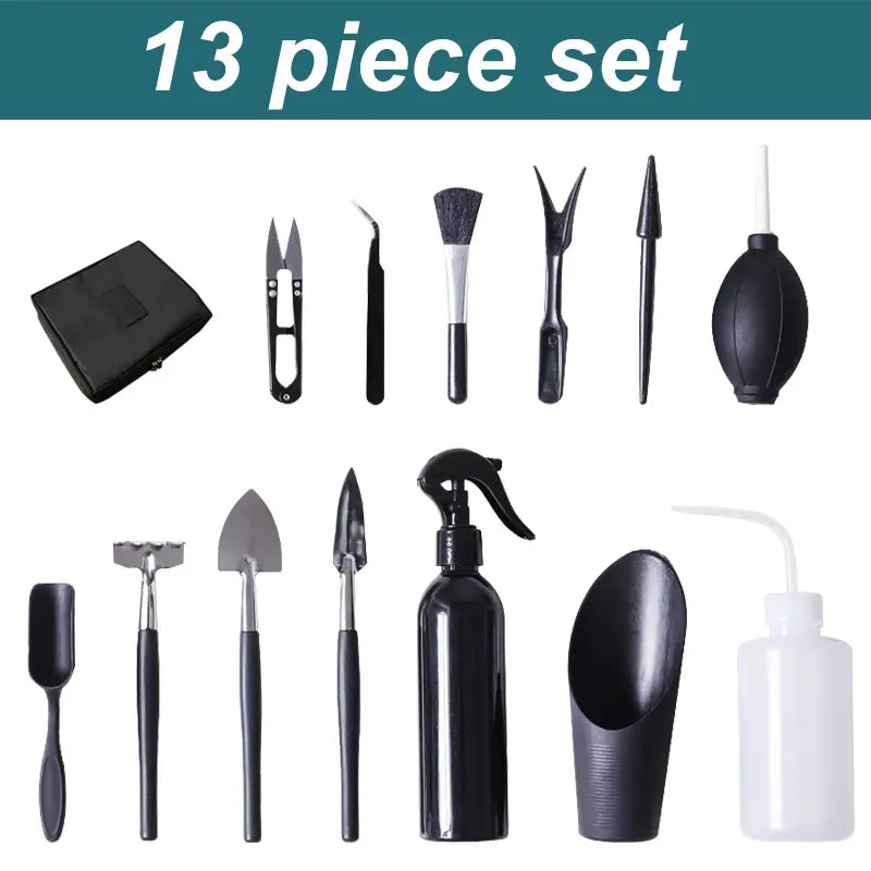 Houseplant Tools for Succulents, Bonsai and Small Houseplants, 8-14 Pieces 13pcs set A