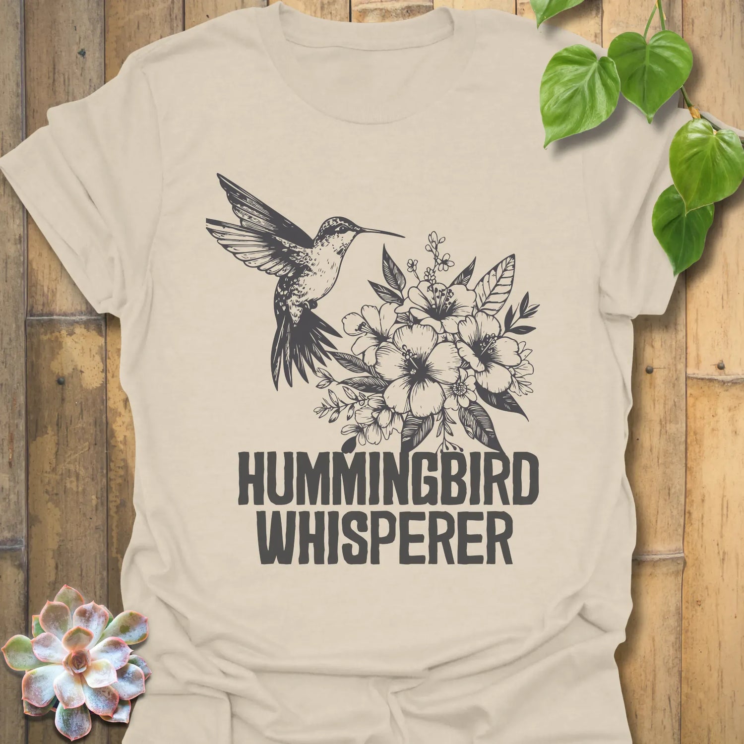Hummingbird Whisperer T-shirt Natural / S T-Shirt