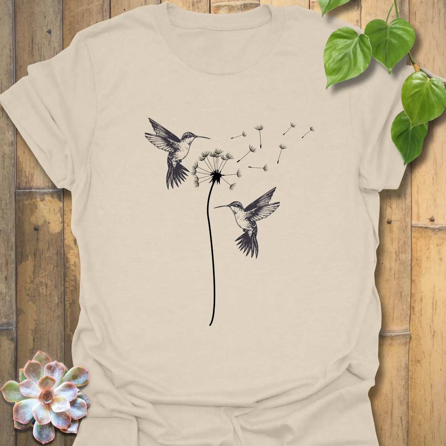 Hummingbird Wish T-shirt Natural / S T-Shirt