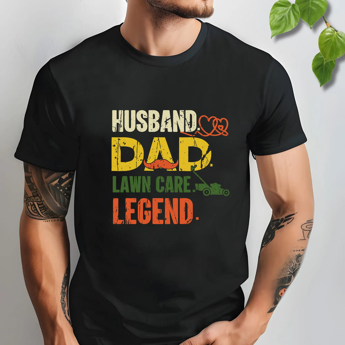 Husband, Dad, Lawn Care Legend – T-shirt Black / S T-Shirt