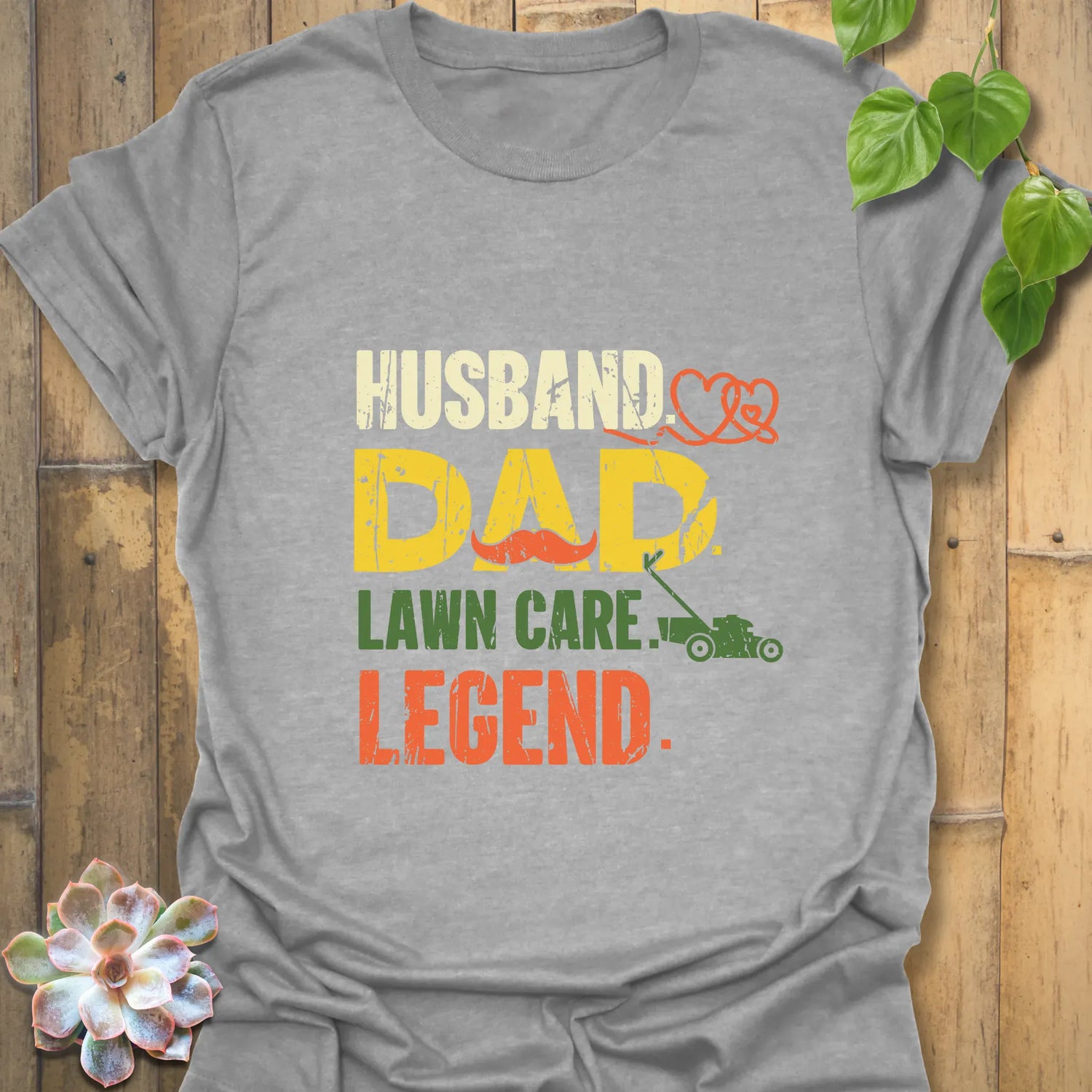 Husband, Dad, Lawn Care Legend – T-shirt Sport Grey / S T-Shirt