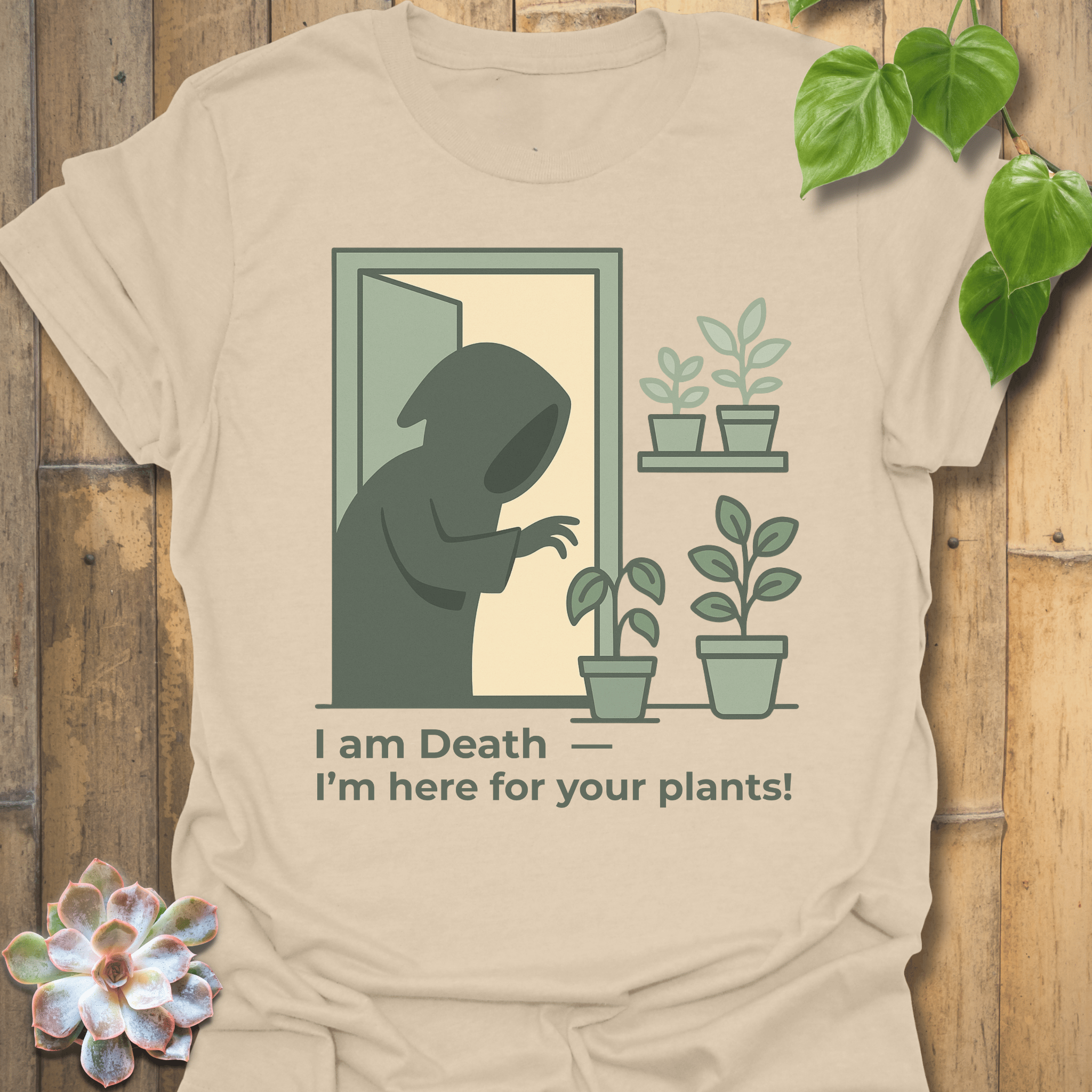 I am Death T-shirt Sand / S T-Shirt