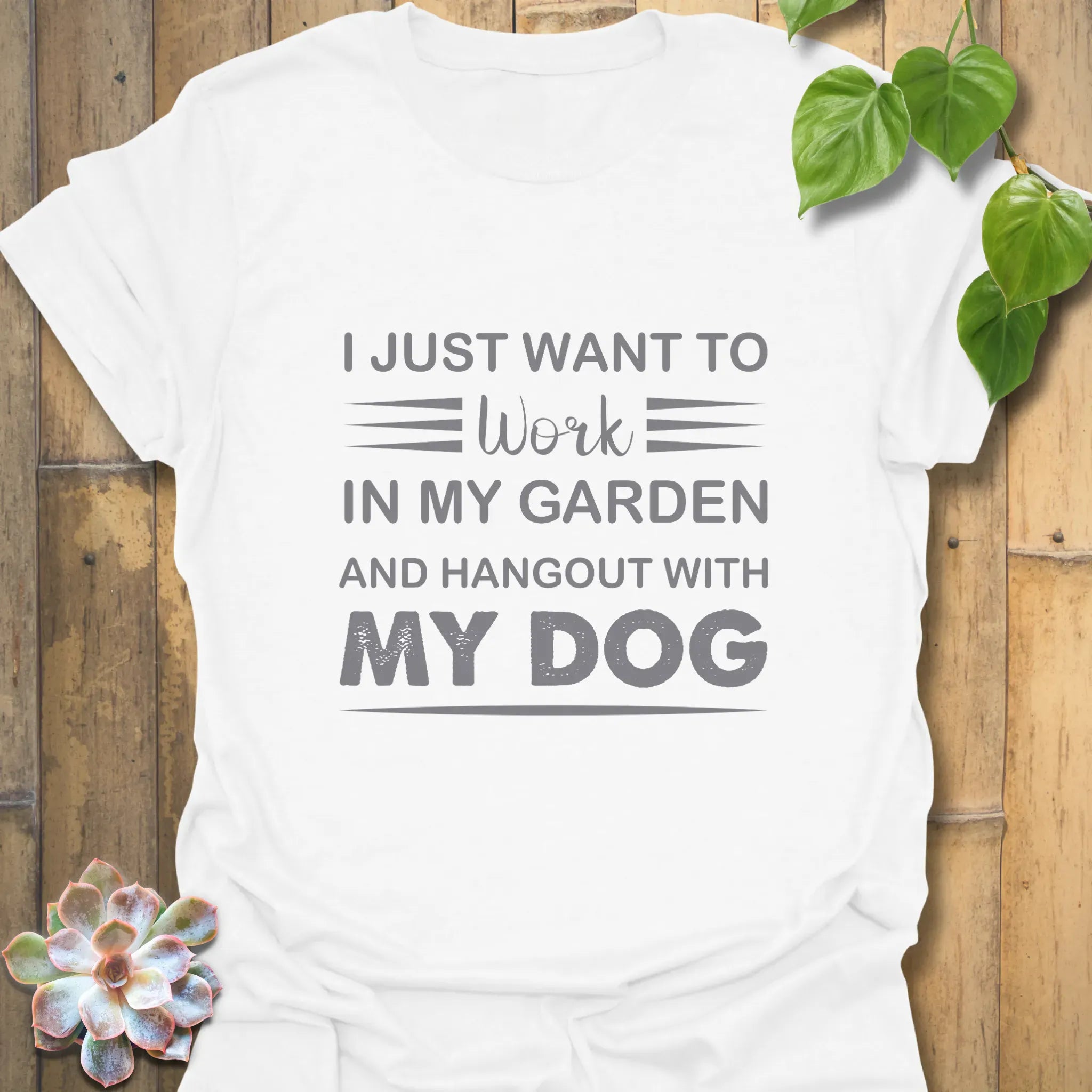 I Just Want to Work In My Garden – T-shirt White / S T-Shirt