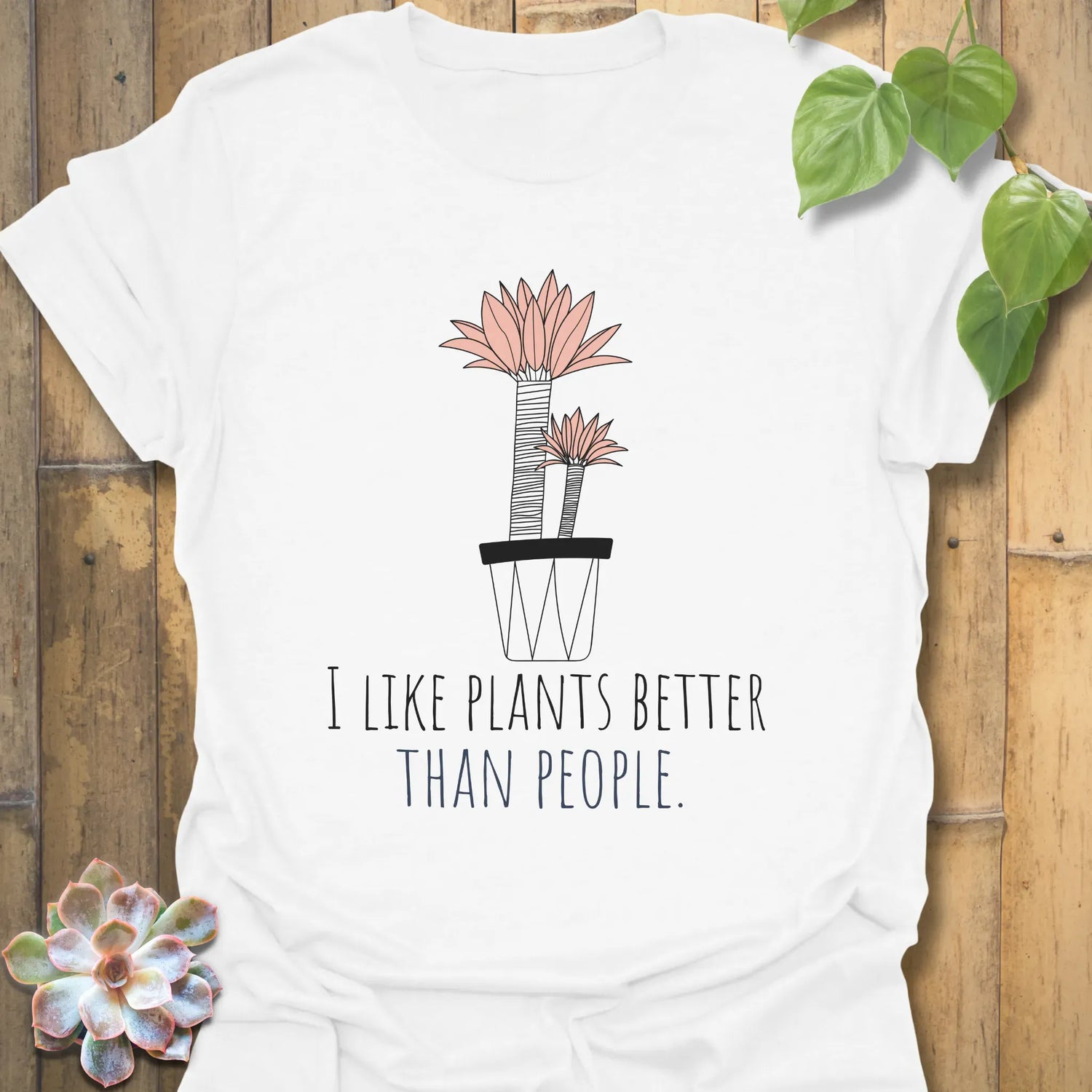 I Like Plants T-shirt White / S T-Shirt