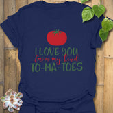 I Love You Tomatoes T-shirt Navy / S T-Shirt