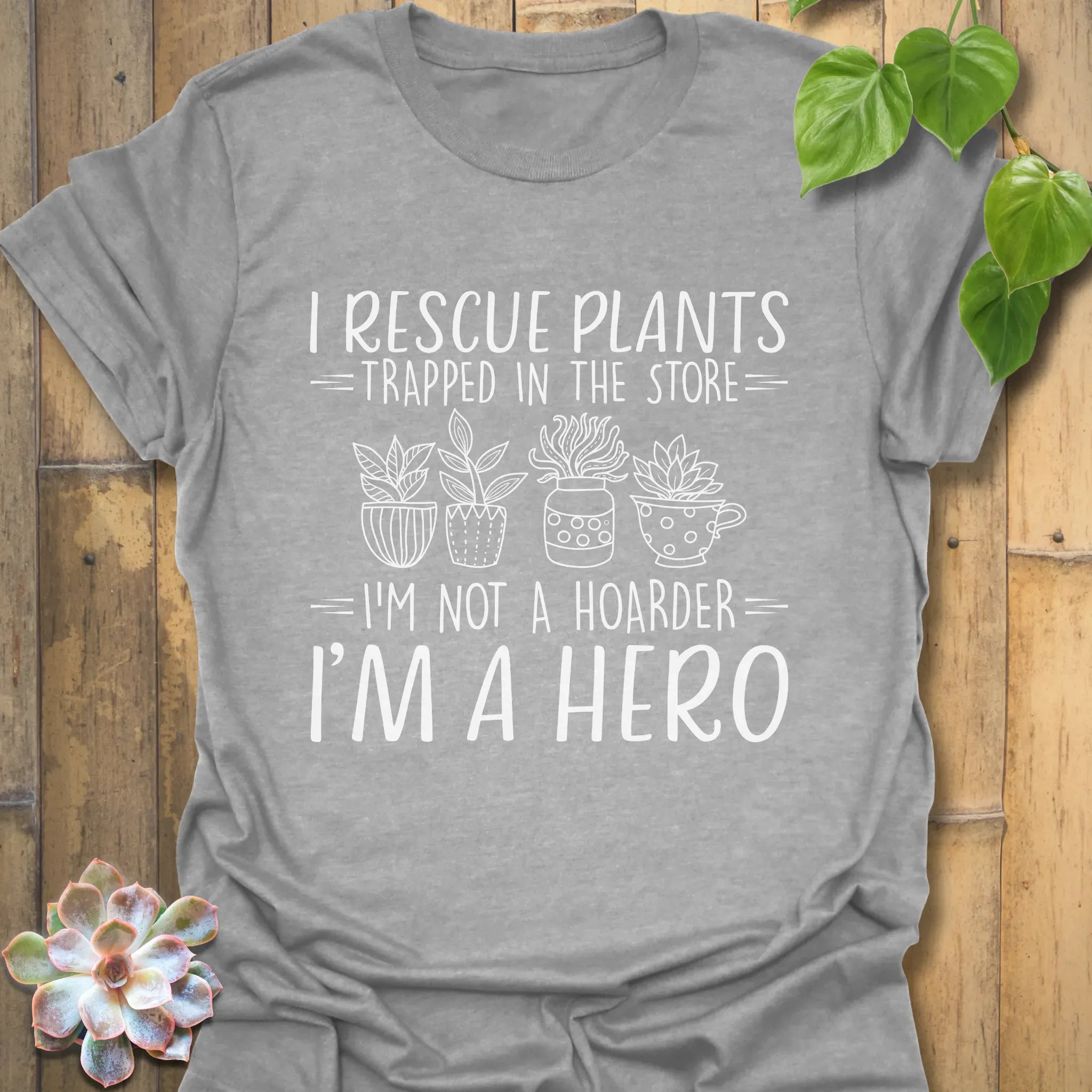 I Rescue Plants T-shirt Sport Grey / S T-Shirt