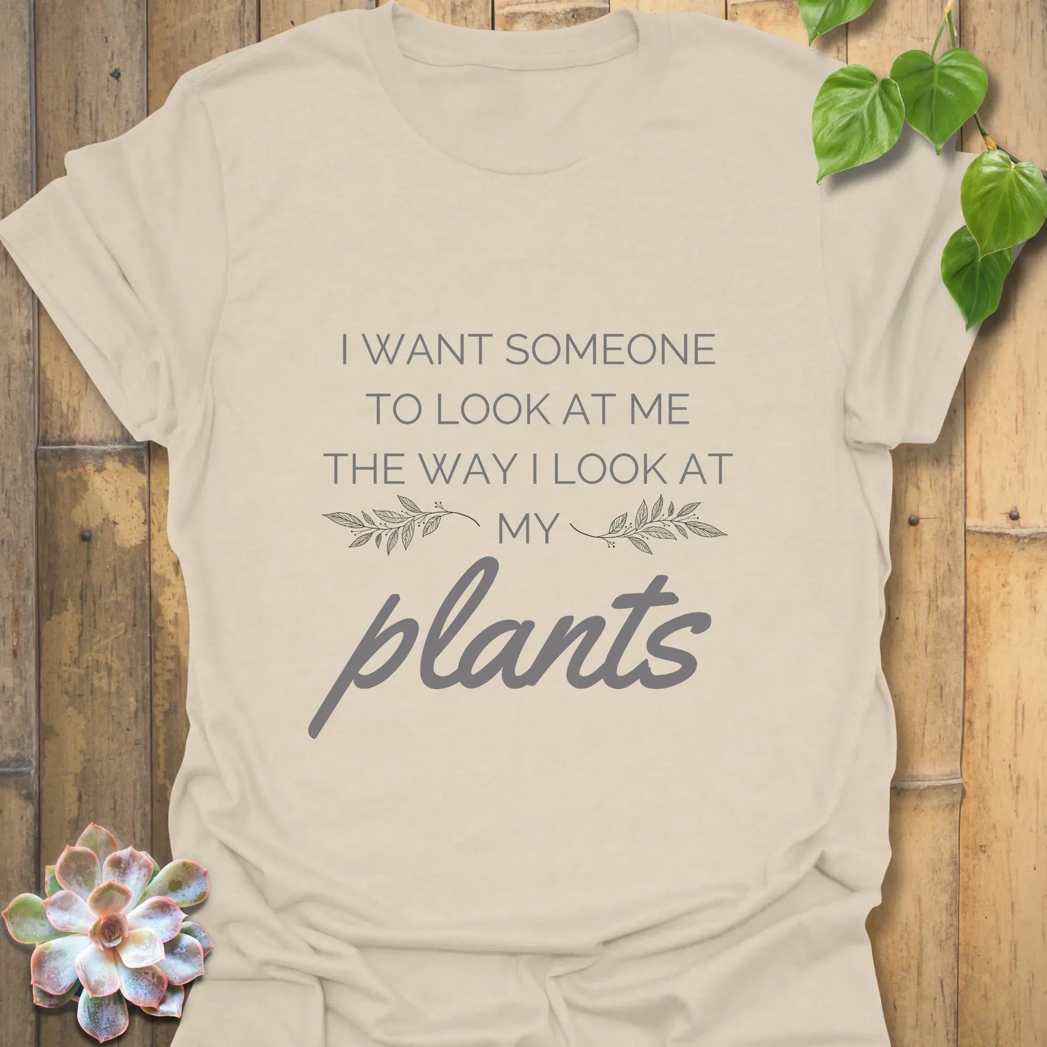 I Want Someone to Look Me  T-Shirt Natural / S T-Shirt