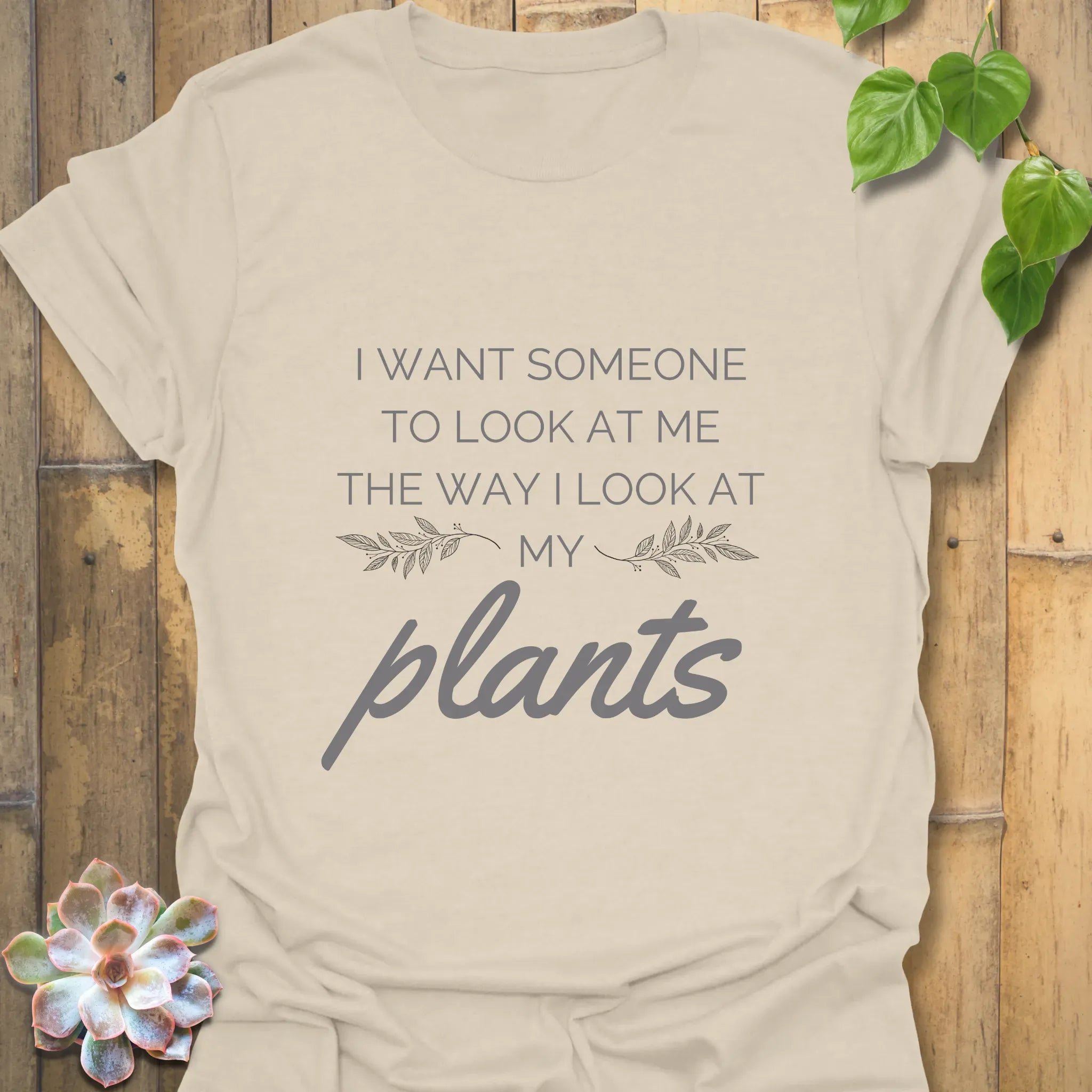 I Want Someone to Look Me  T-Shirt Natural / S T-Shirt