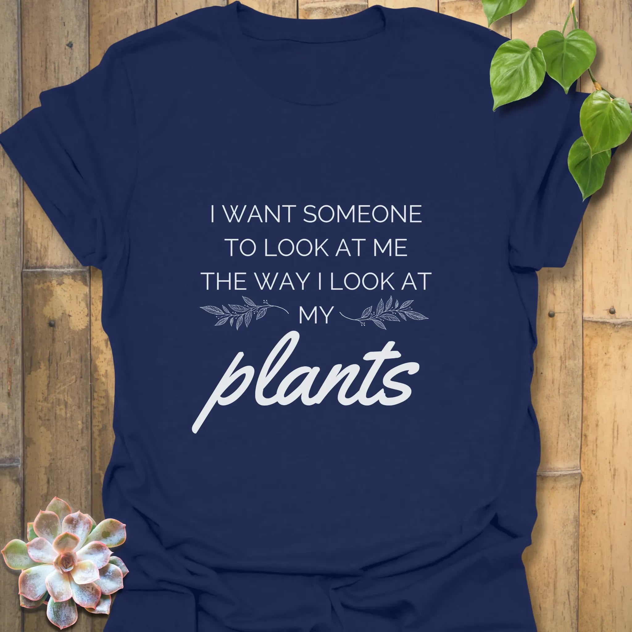I Want Someone to Look Me  T-Shirt Navy / S T-Shirt