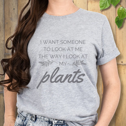 I Want Someone to Look Me  T-Shirt Sport Grey / S T-Shirt