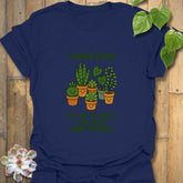 I Work Hard T-shirt Navy / S T-Shirt