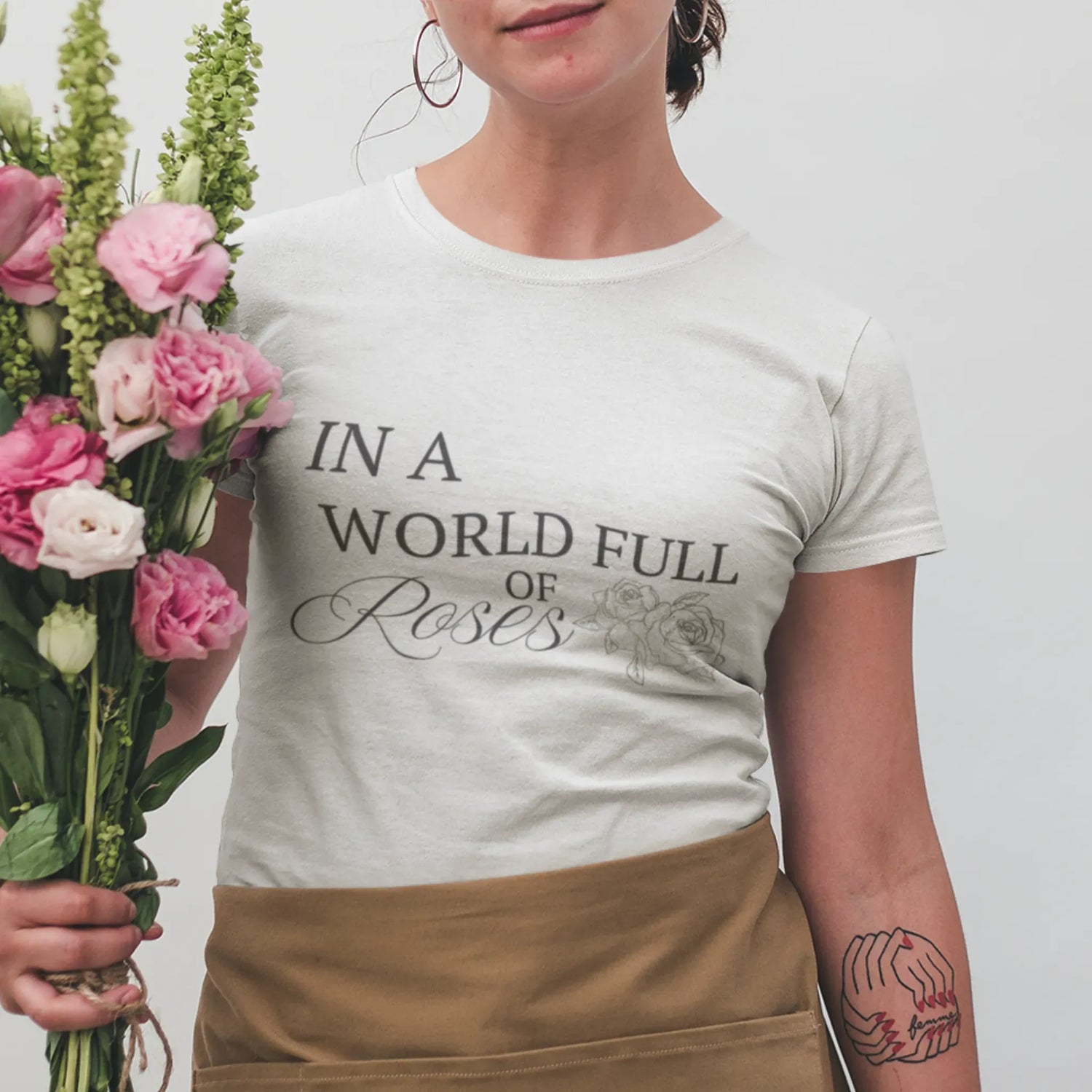 In A World Full Of Roses T-Shirt White / S T-Shirt