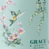 Indoor Watering Can Sage Green Hummingbird Design – 1.5L Stainless Steel Watering Can