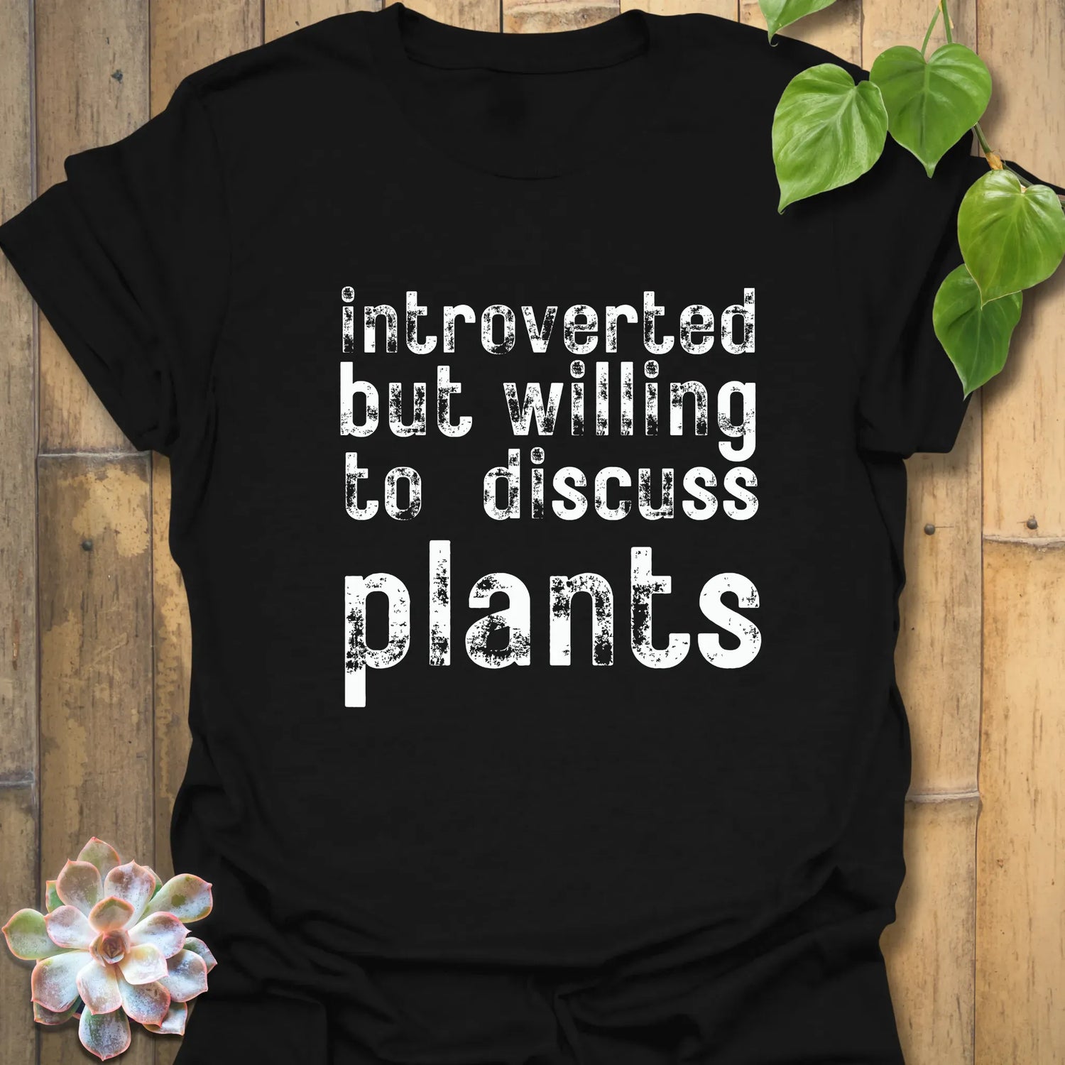 Introverted but Willing to Discuss Plants T-shirt Black / S T-Shirt