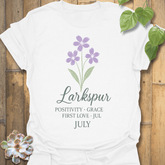 July Larkspur T-shirt White / S T-Shirt