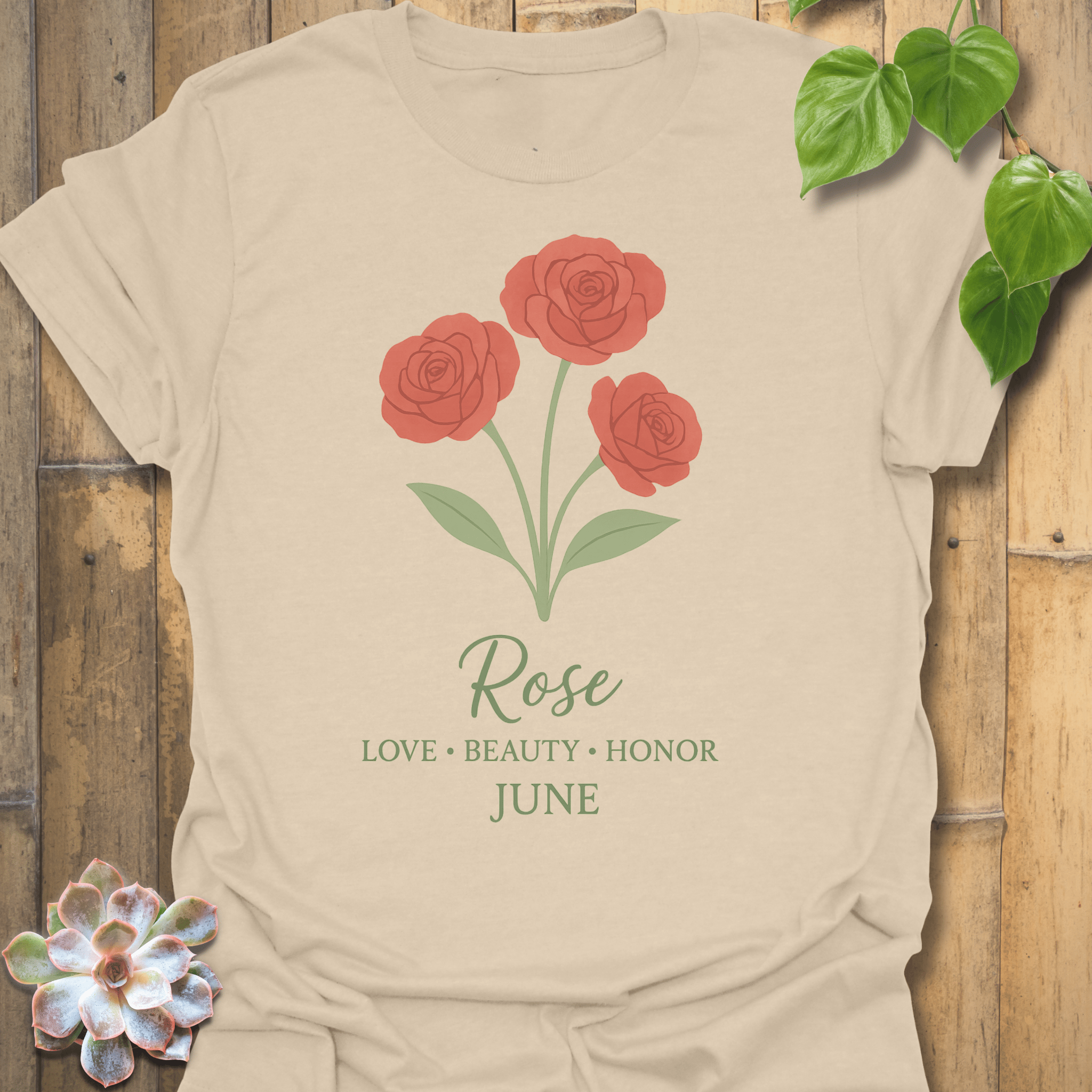 June Rose T-shirt Sand / S T-Shirt