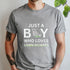 Just a Boy Who Loves Lawnmowers – T-shirt Sport Grey / S T-Shirt