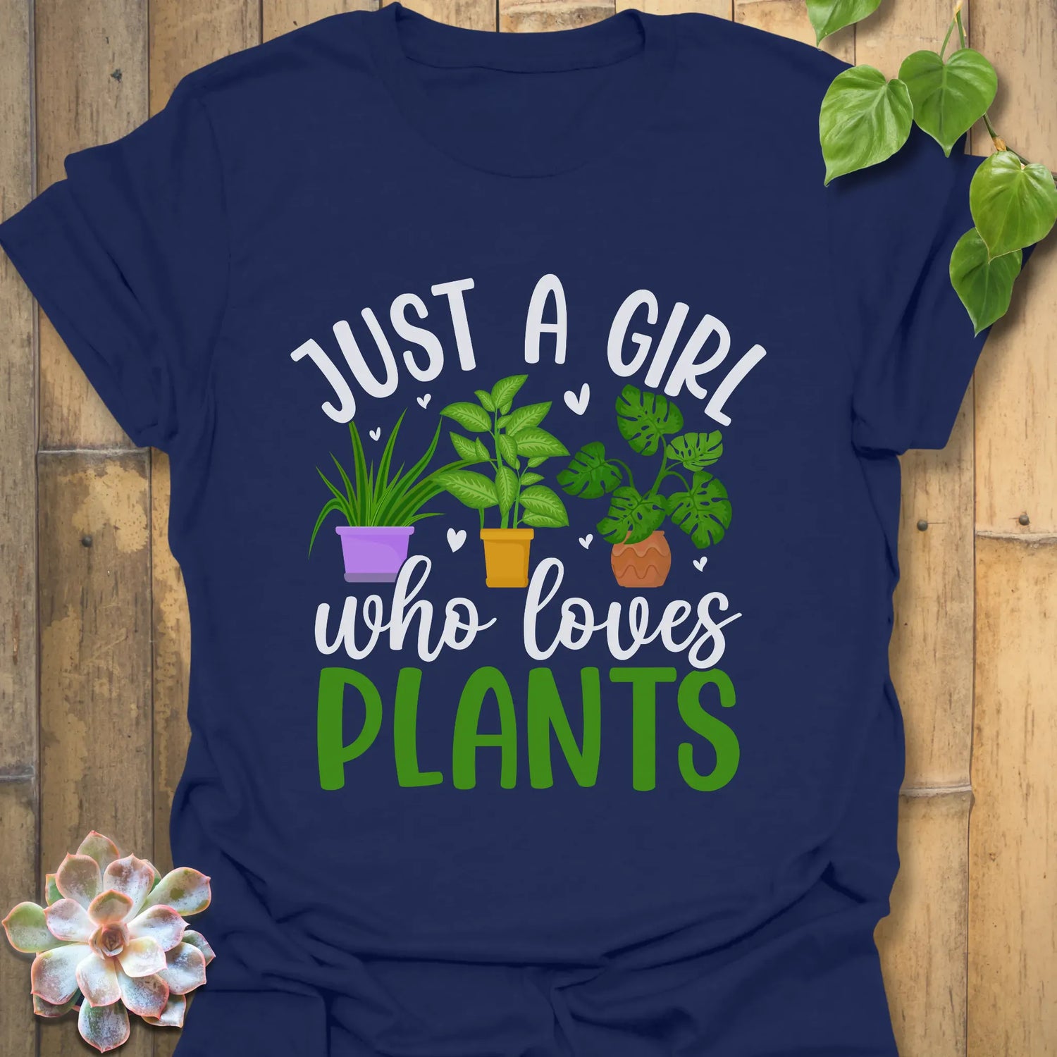 Just A Girl T-shirt Navy / S T-Shirt