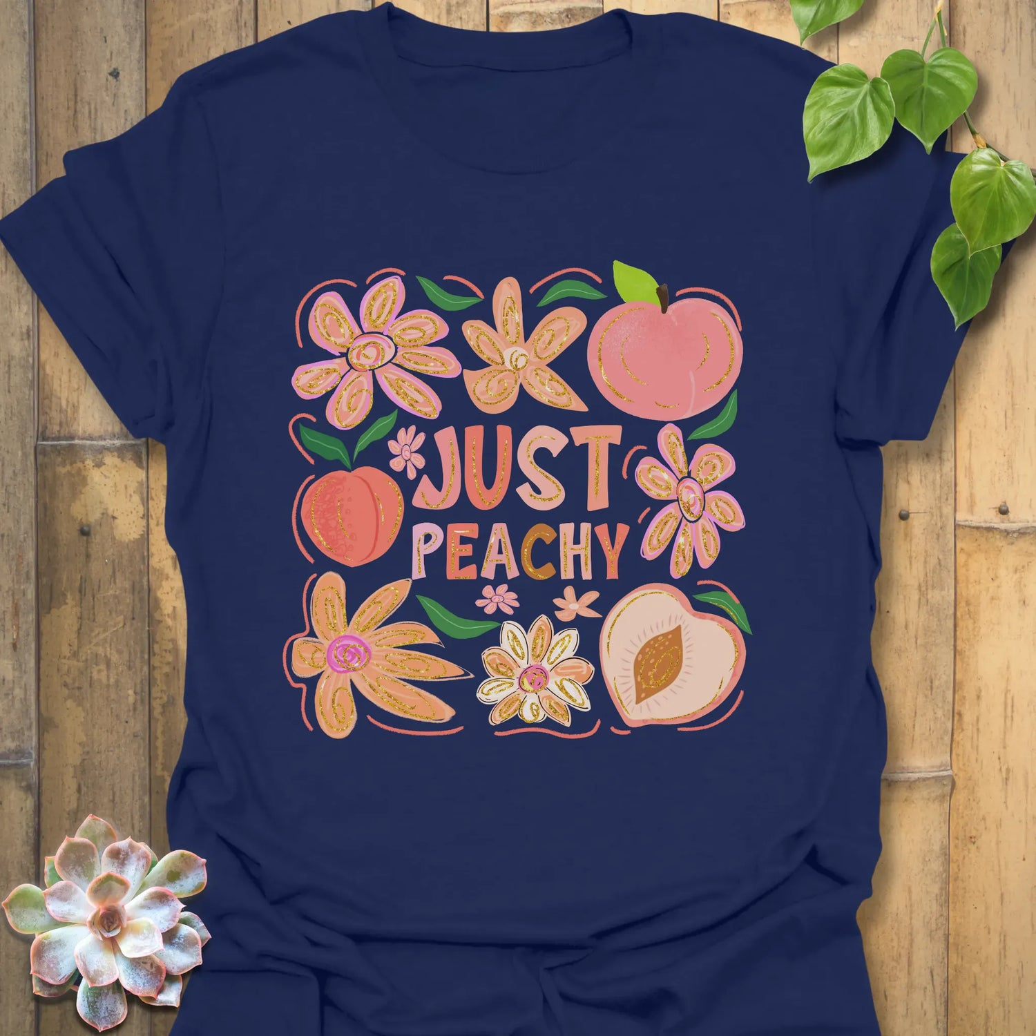 Just Peachy T-Shirt Navy / S T-Shirt
