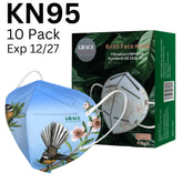 KN95 Face Mask  5 Layers Pattened Face masks