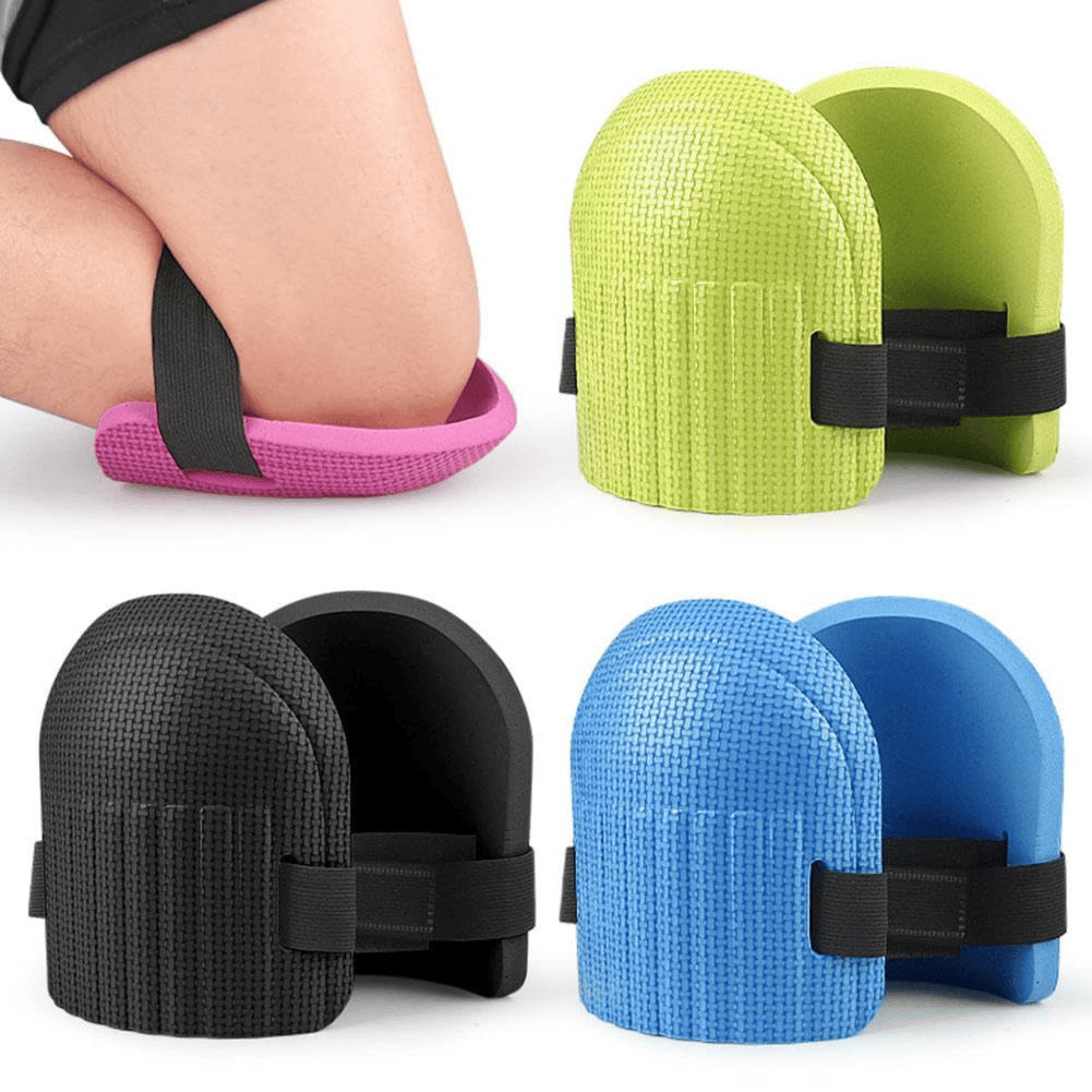 Knee Pads | Soft and Durable EVA Foam | Adjustable Straps | Waterproof | Grace and August knee pads