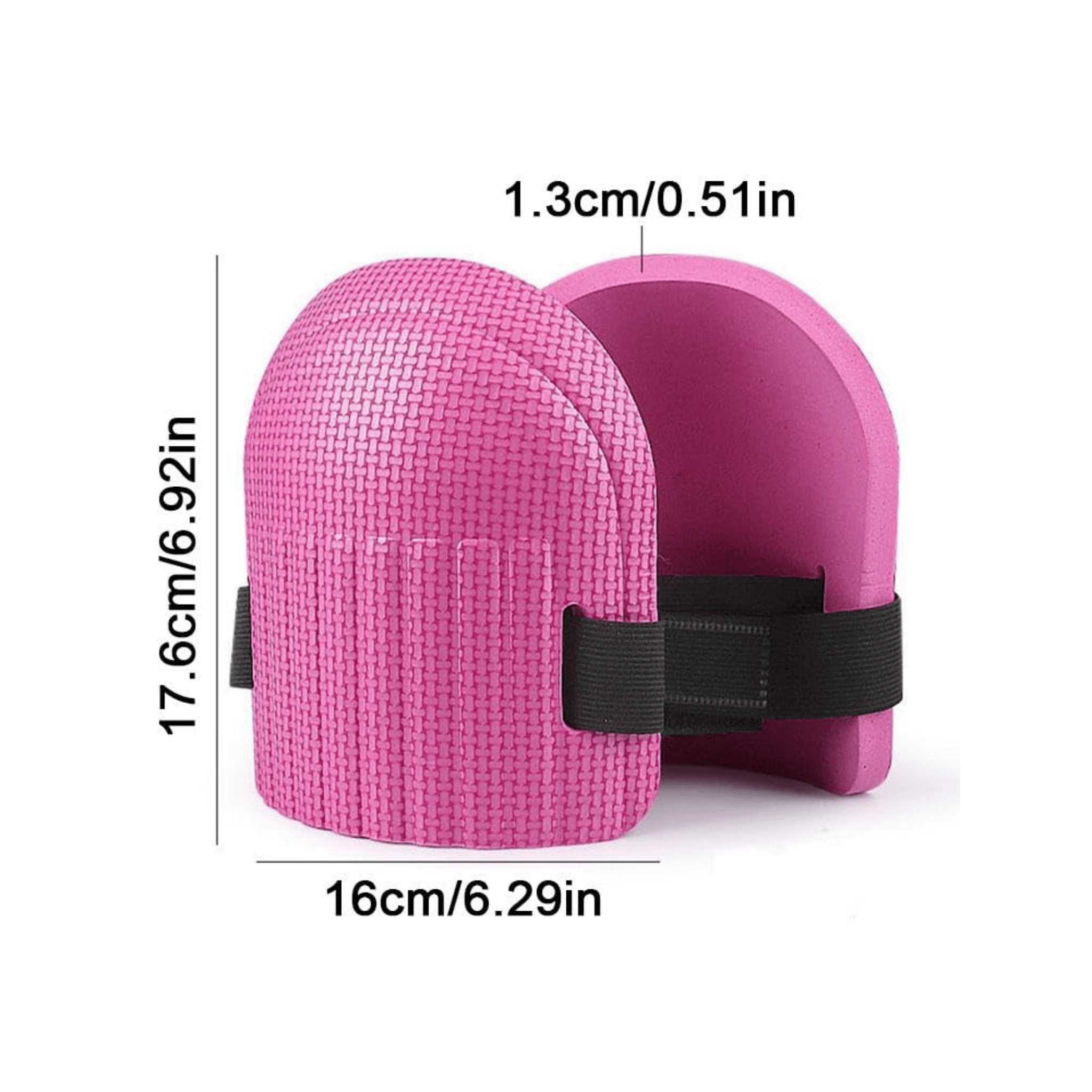 Knee Pads | Soft and Durable EVA Foam | Adjustable Straps | Waterproof | Grace and August Pink knee pads