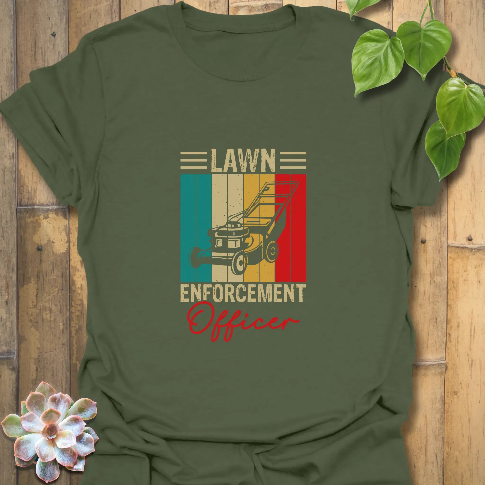Lawn Enforcement Officer T-shirt Military Green / S T-Shirt