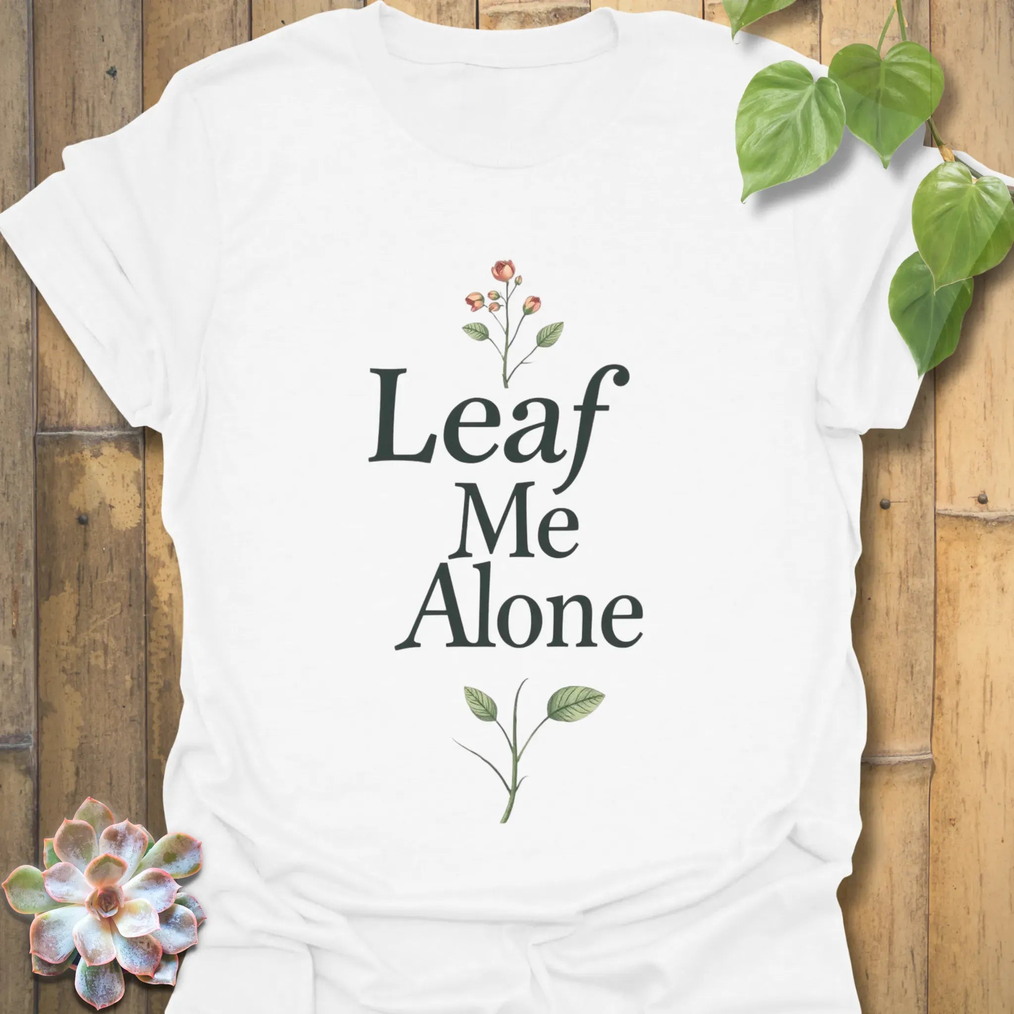 Leaf Me Alone T-shirt White / S T-Shirt