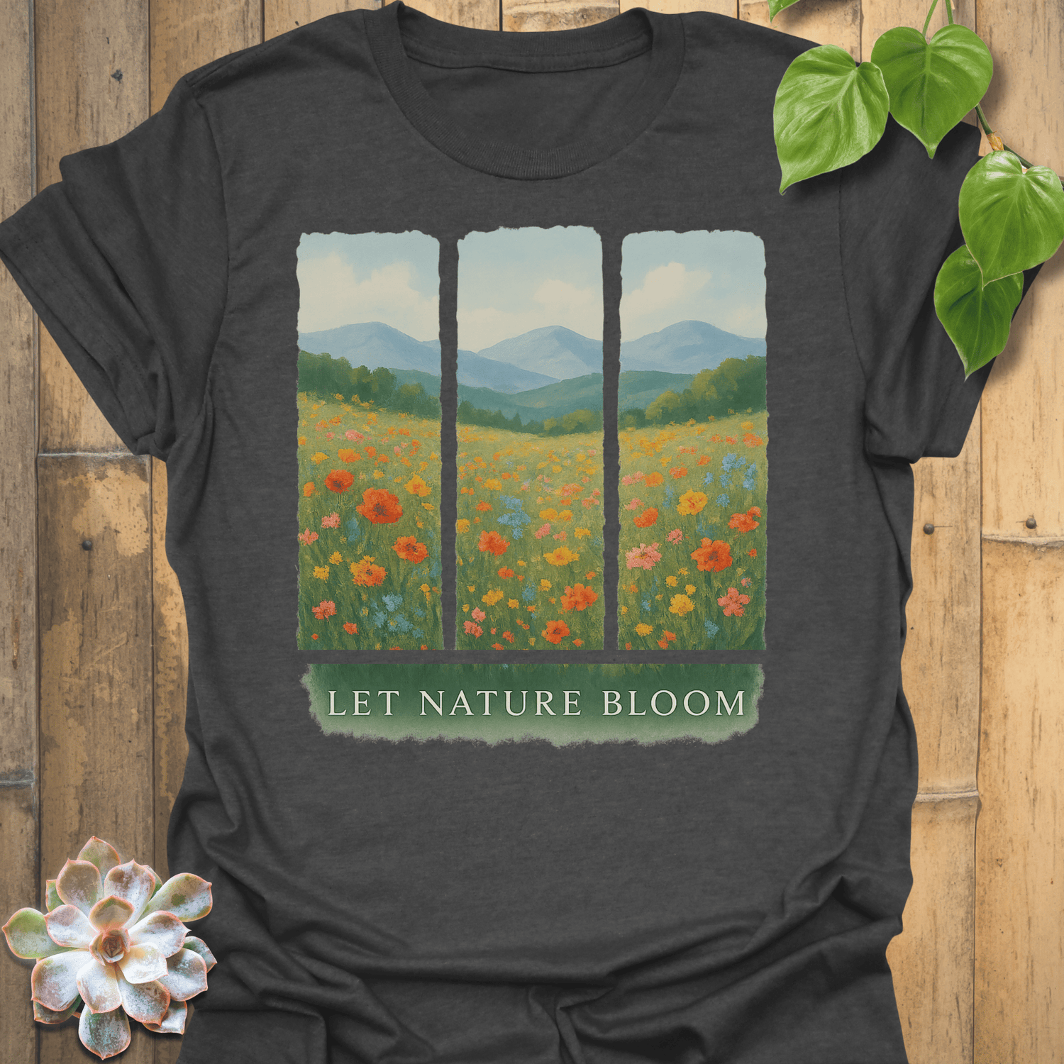 Let Nature Bloom T-shirt Dark Heather / S T-Shirt