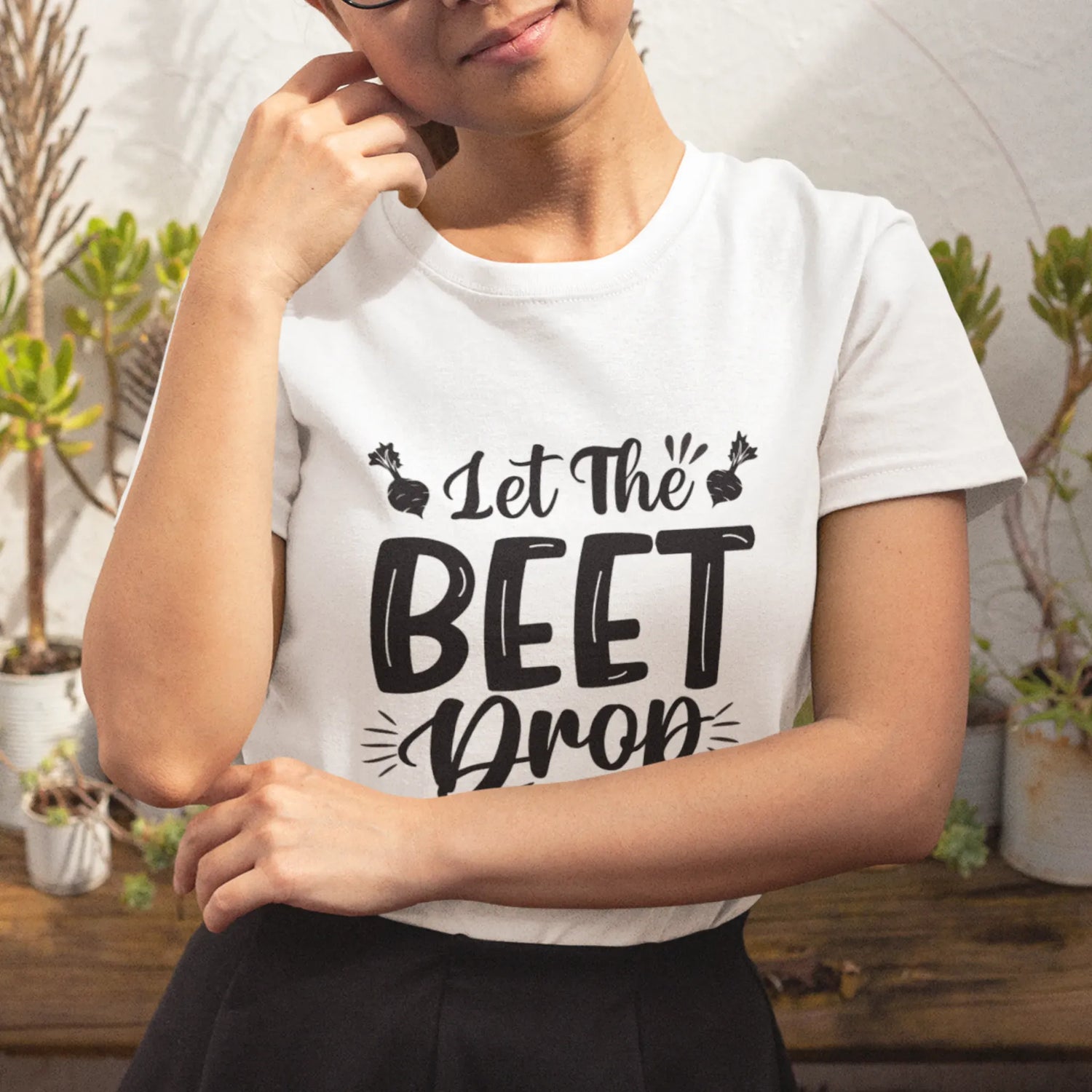 Let The Beet Drop T-shirt White / S T-Shirt